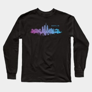 Berlin Watercolor Skyline Long Sleeve T-Shirt